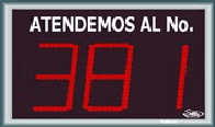 Pantalla de 3 dígitos de 4 pulgadas para Servi-turno