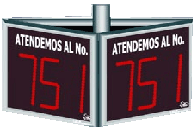Pantalla en 3 direcciones (3D) de 4 pulgadas para Servi-Turno