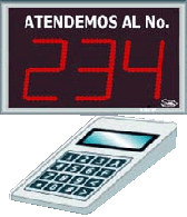 Pantalla de 3 dígitos de 4 pulgadas con teclado para Servi-Turno
